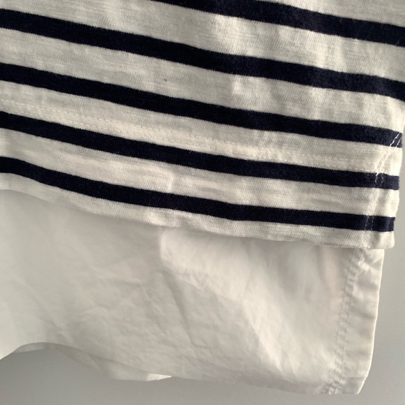 J. Crew Navy & White Striped Tie-Front Top - Picture 5 of 16